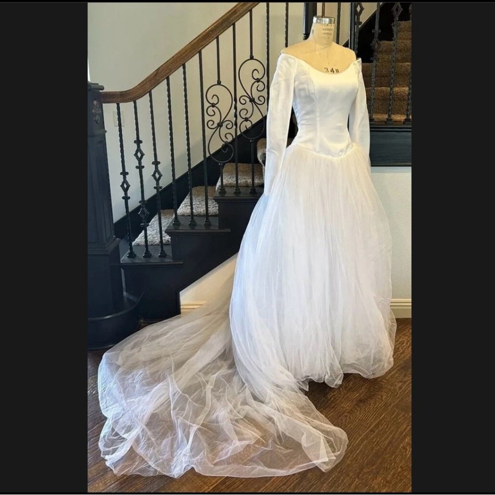 SOLD - Mon Cheri Satin Tulle Wedding Dress